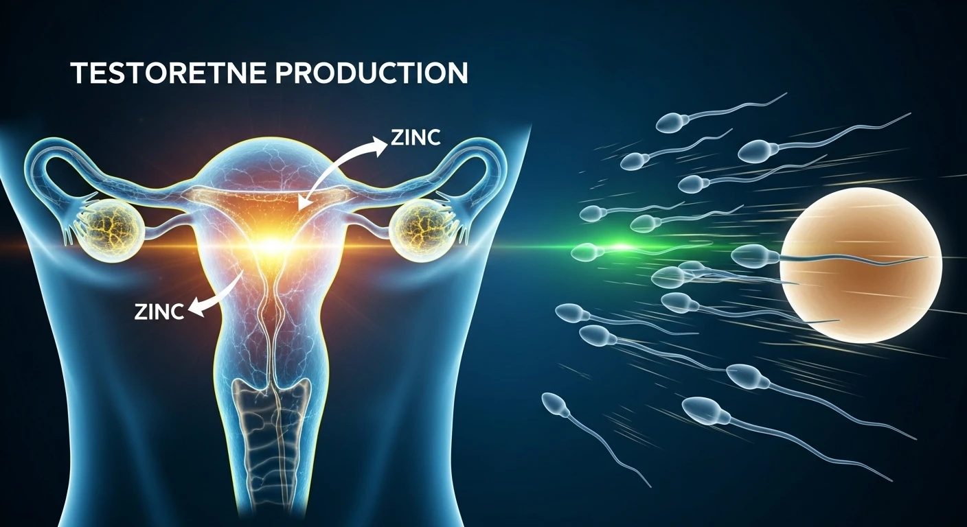 Biểu tượng minh họa Testosterone và tinh trùng