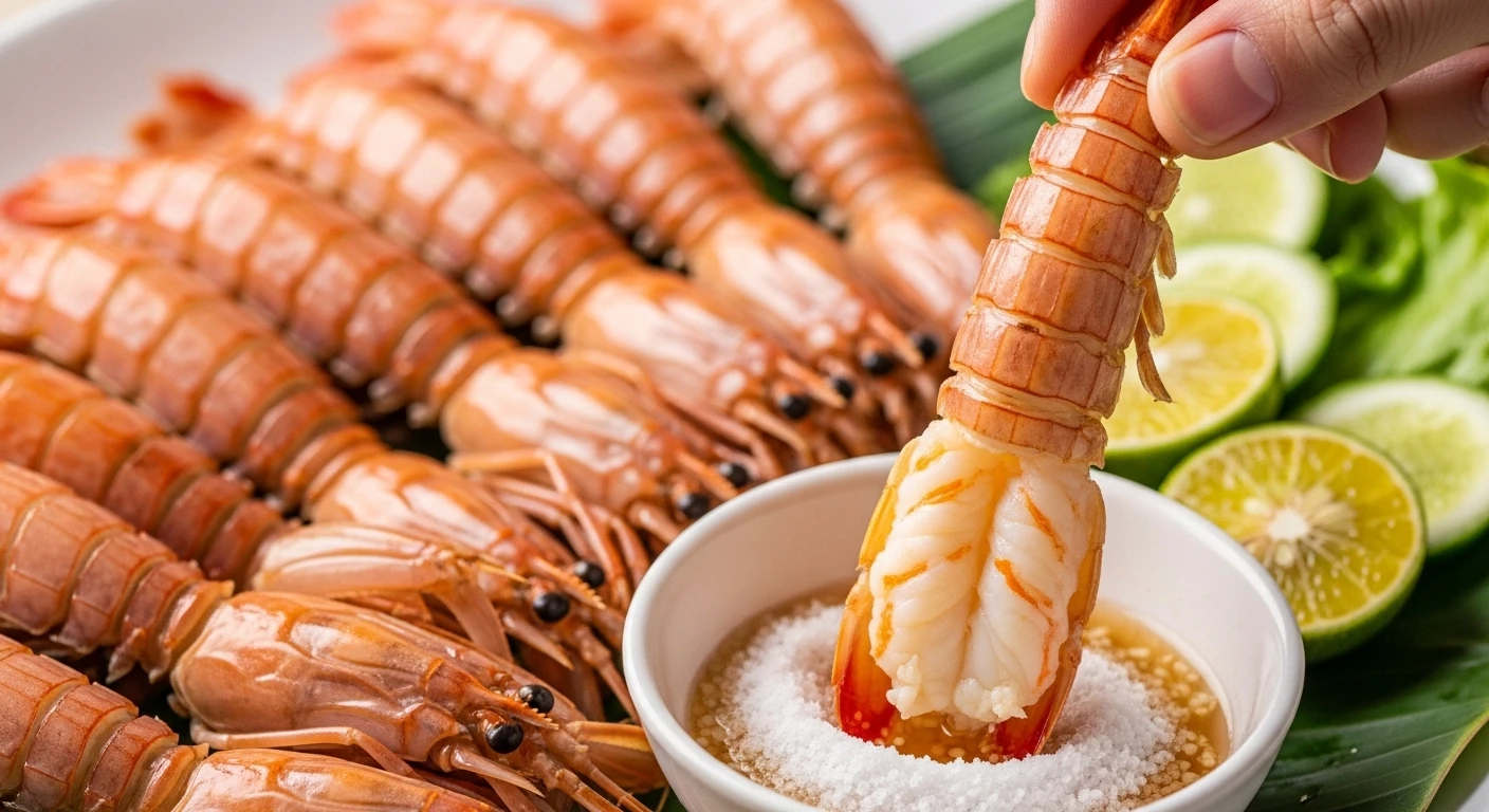 Đĩa bề bề hấp với muối tiêu chanh