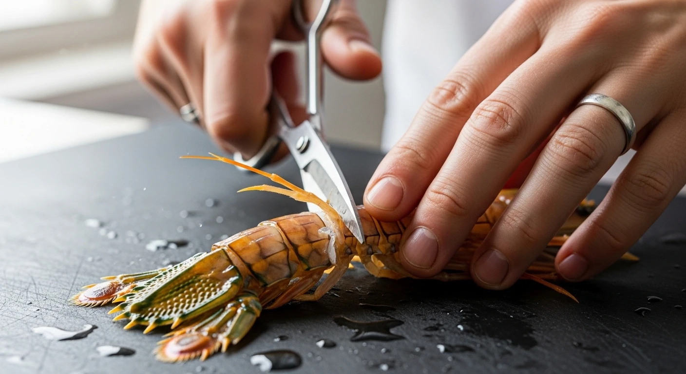 Cắt bỏ gai hai bên thân bề bề bằng kéo