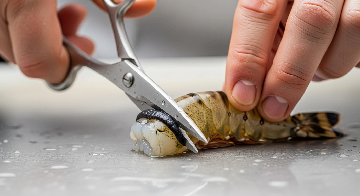 Cắt dọc sống lưng tôm