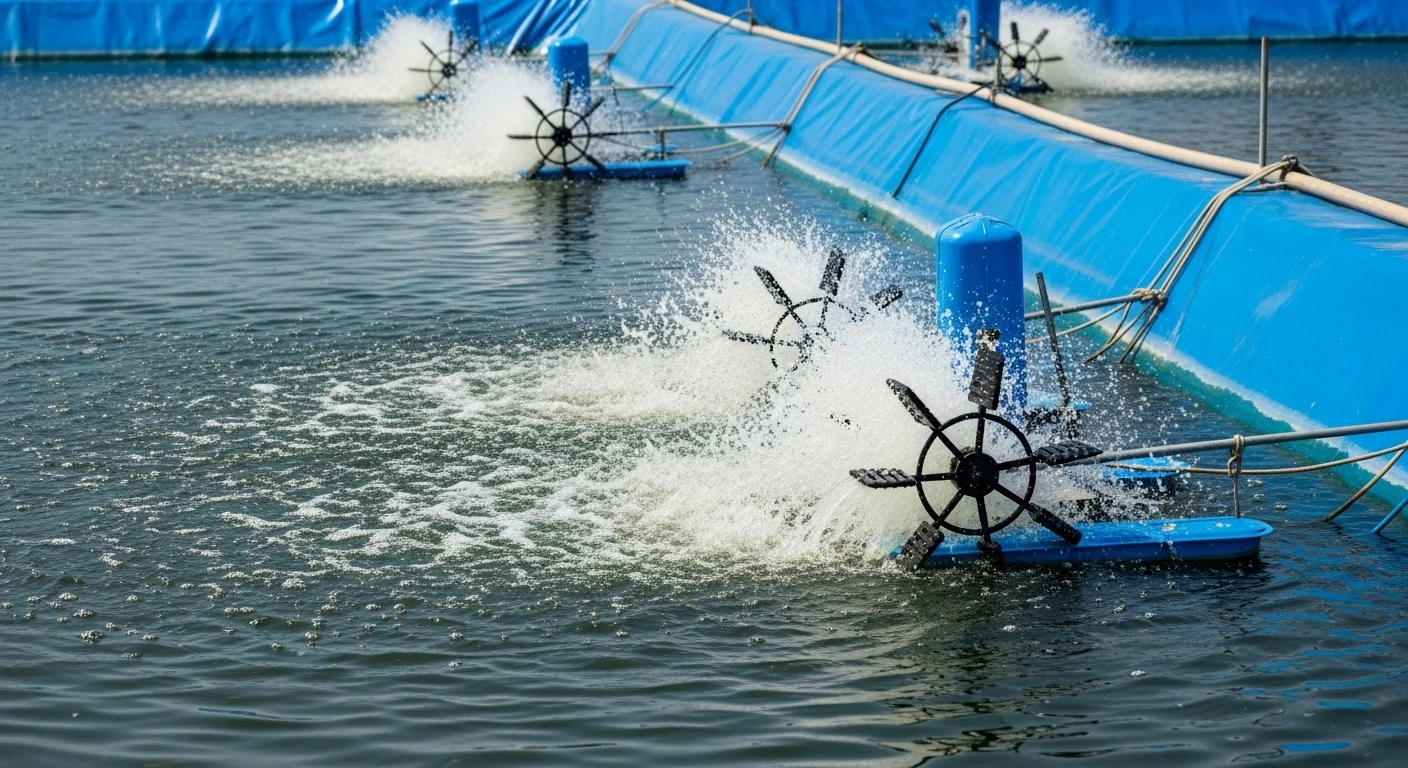 Ao nuôi tôm có lót bạt đáy