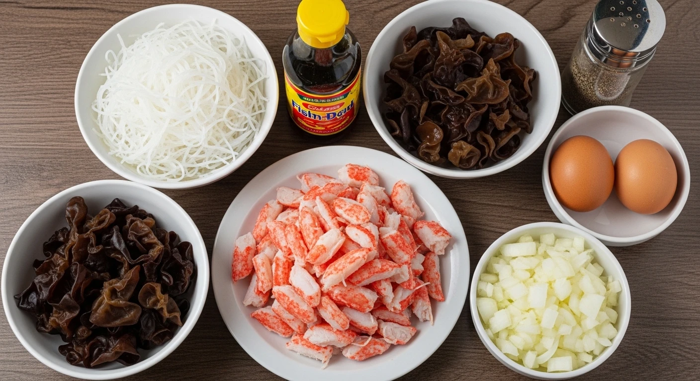 Chuẩn bị nguyên liệu làm nem cua bể