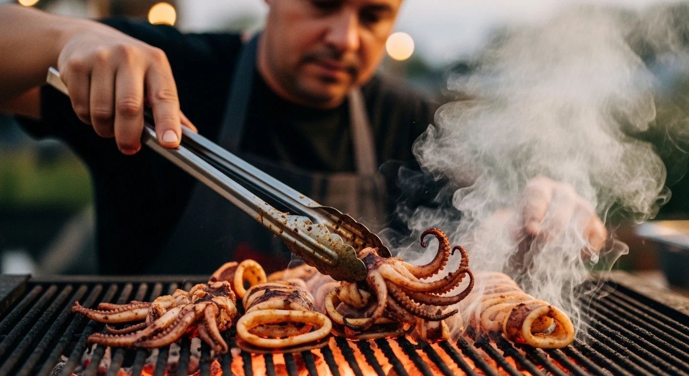 Tôm sú ướp sốt bơ tỏi sẵn sàng cho việc nướng than