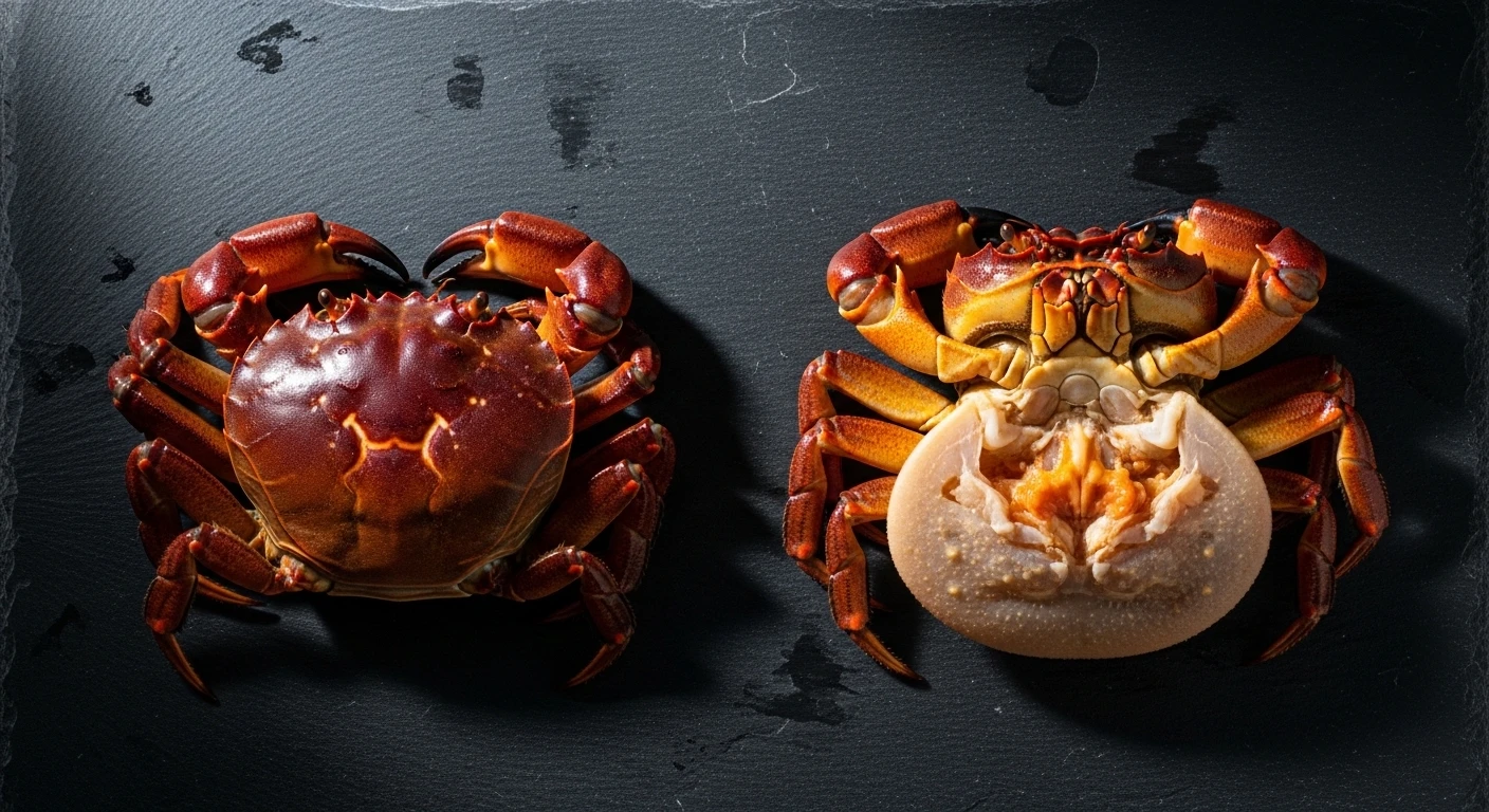 Cận cảnh cua yếm vuông và cua gạch