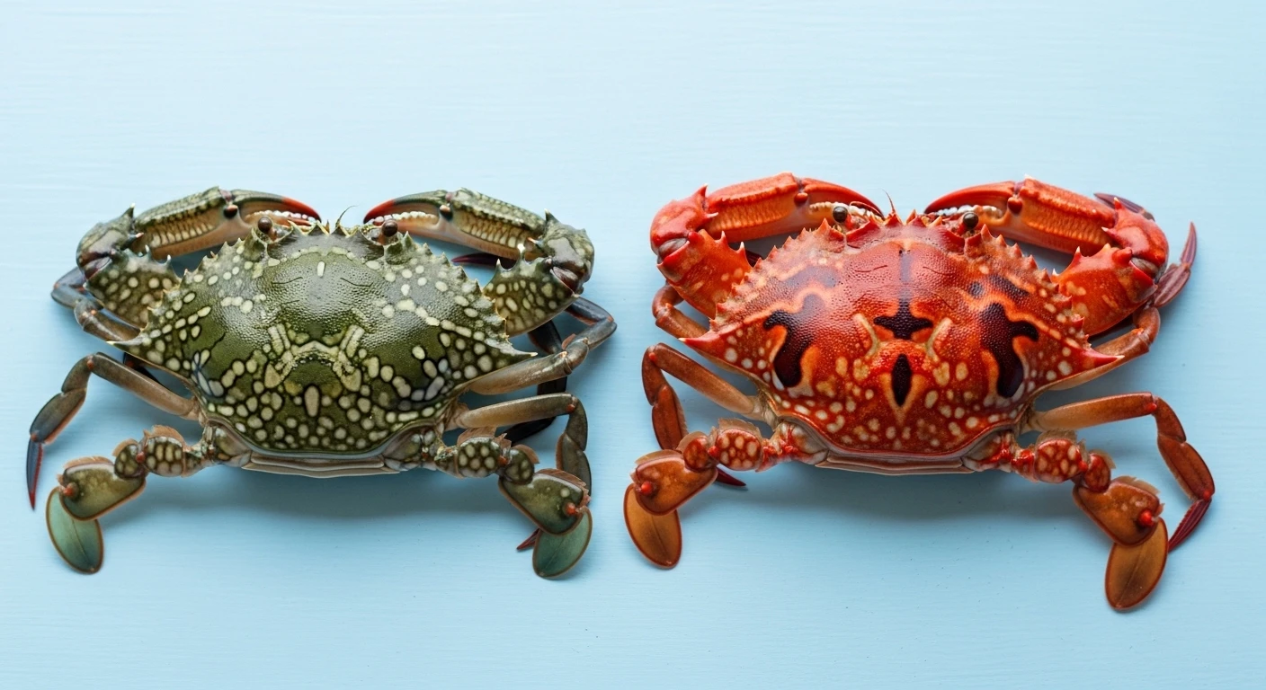 So sánh ghẹ xanh và ghẹ đỏ