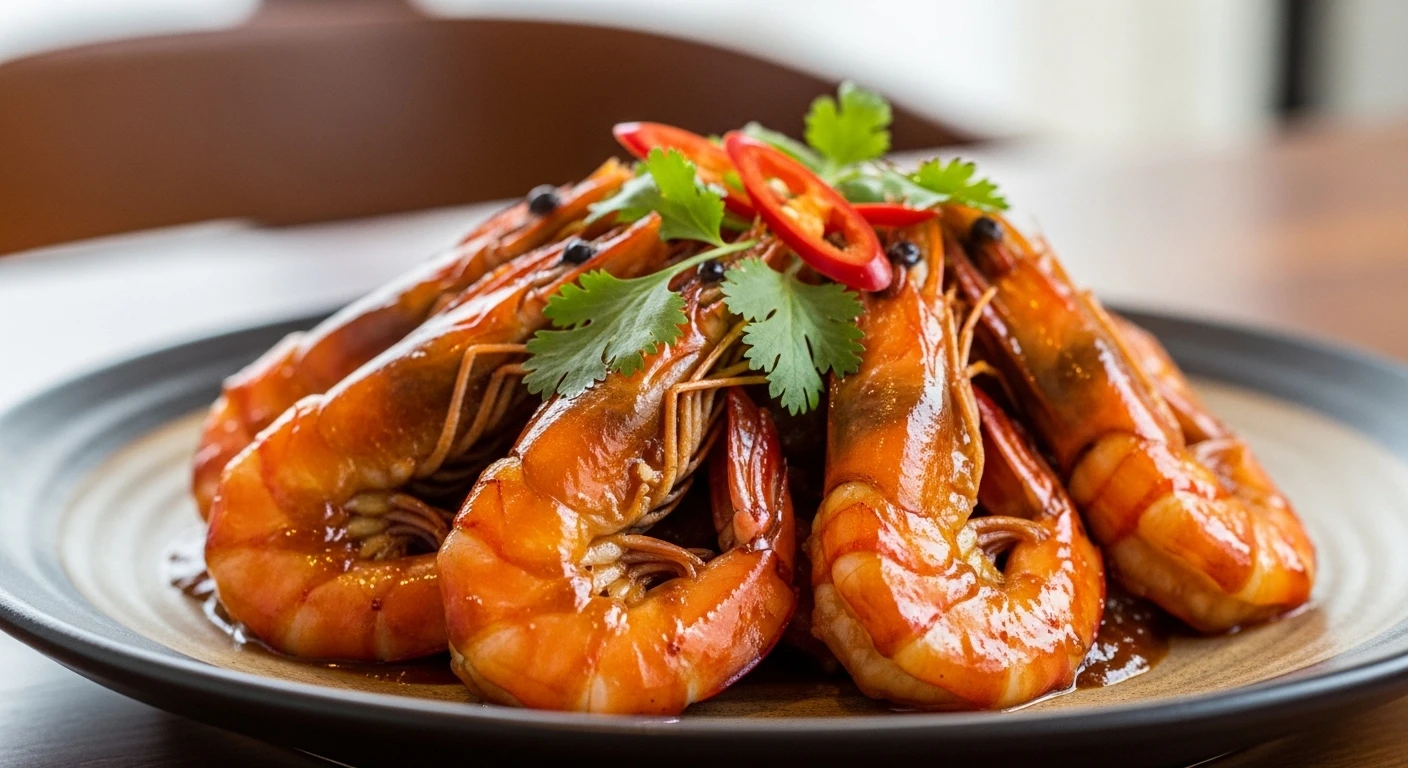 Món tôm sú rang me hấp dẫn từ tôm tự nhiên