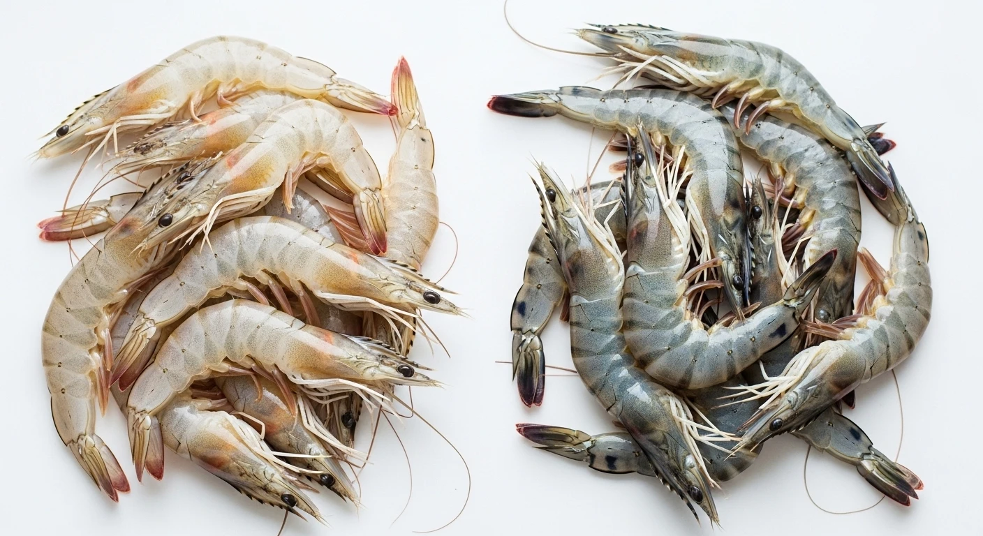 So sánh tôm thẻ chân trắng và tôm he biển tự nhiên