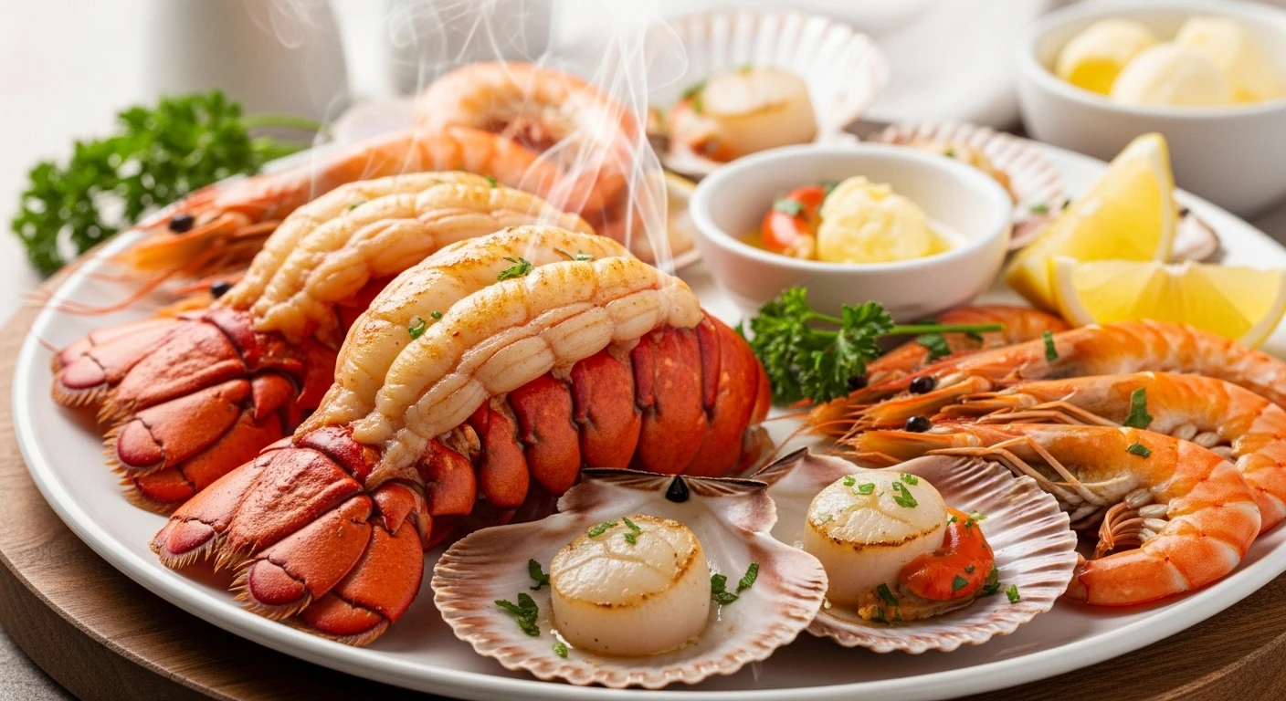 Bữa ăn hải sản tươi ngon, chất lượng cao