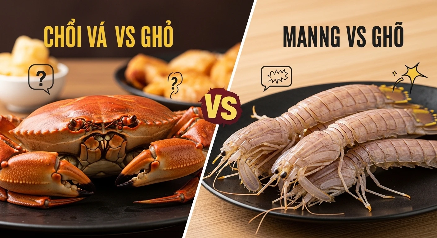 Tranh luận về việc bóc vỏ cua và ghẹ