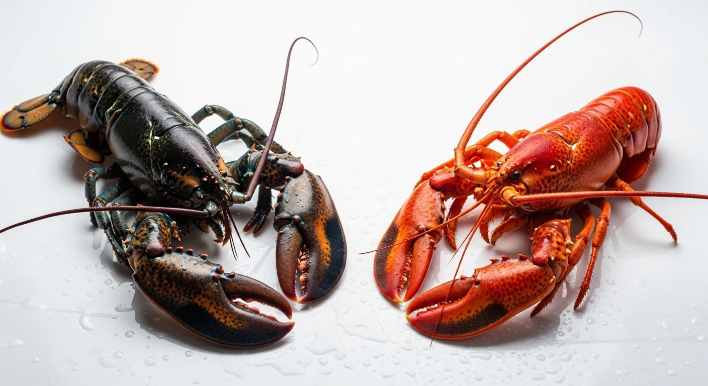 Tôm hùm Alaska và Tôm hùm Bông bên cạnh nhau