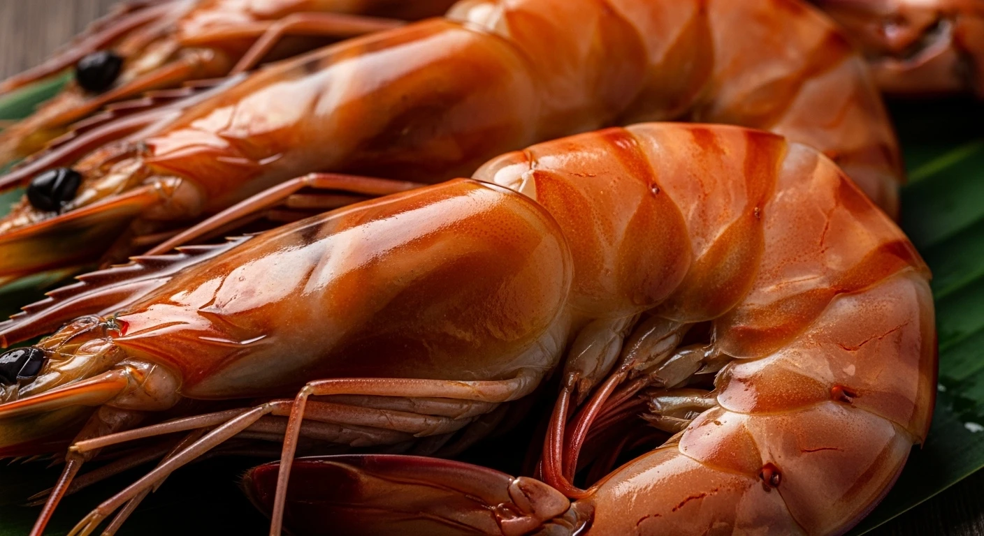 Tôm sú Cà Mau săn chắc, thịt ngọt đậm đà