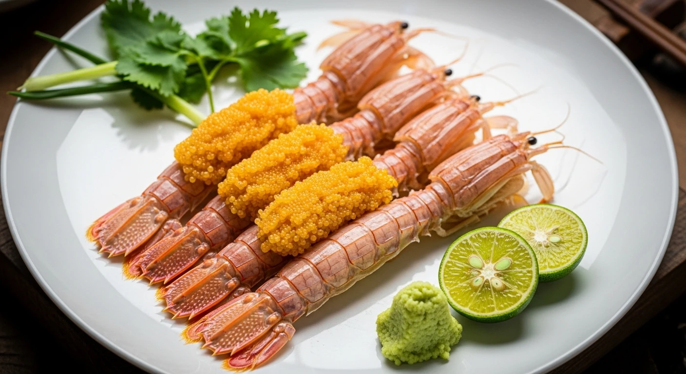 Steamed Mantis Shrimp with golden roe