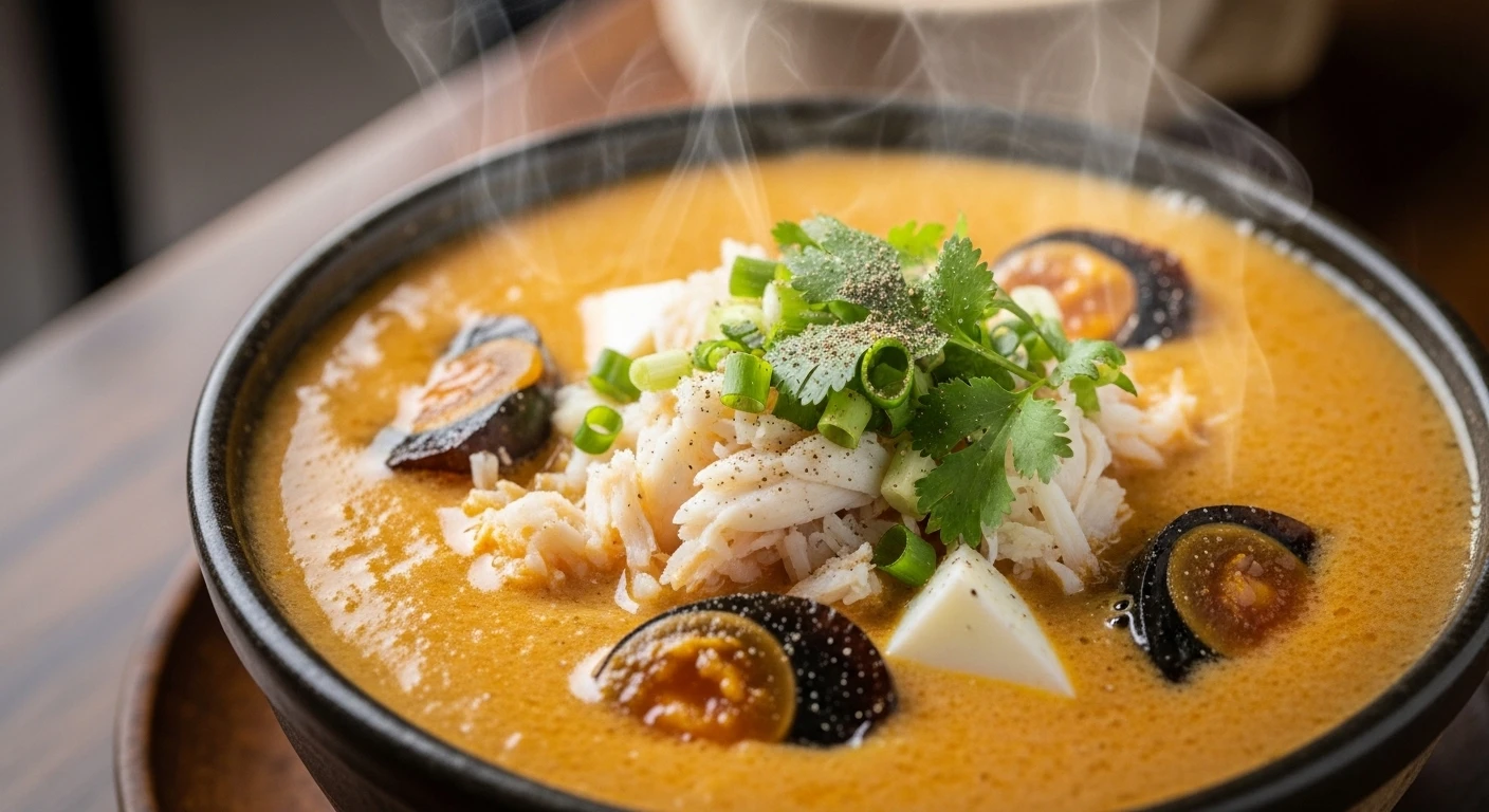 Tô súp cua óc heo trứng bách thảo sánh mịn, hấp dẫn