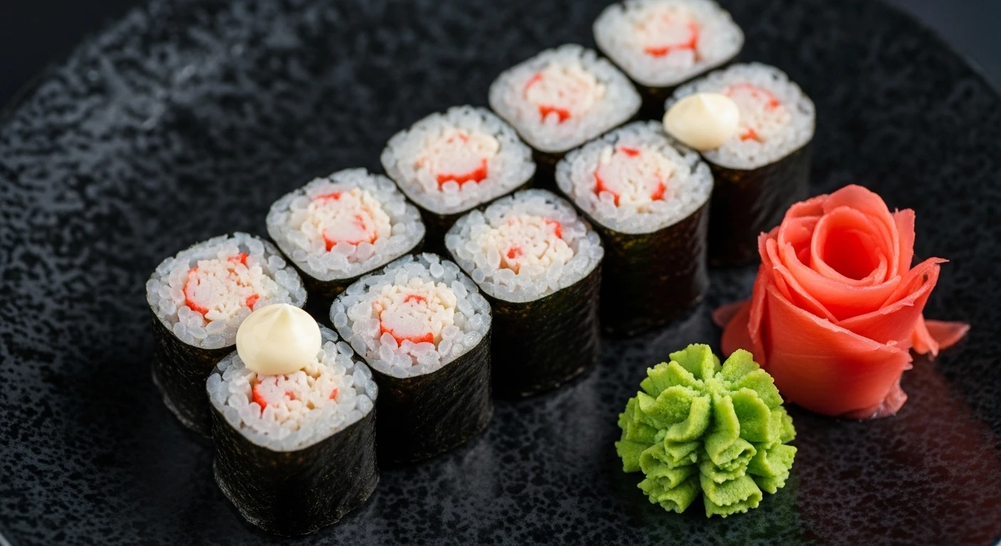 Sushi Cua Quấn Rong Biển hấp dẫn