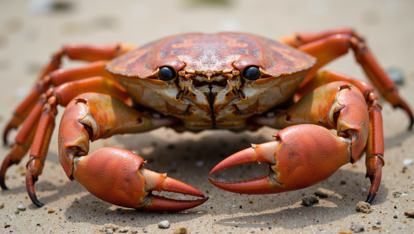 Cua biển tươi ngon với càng còn nguyên vẹn