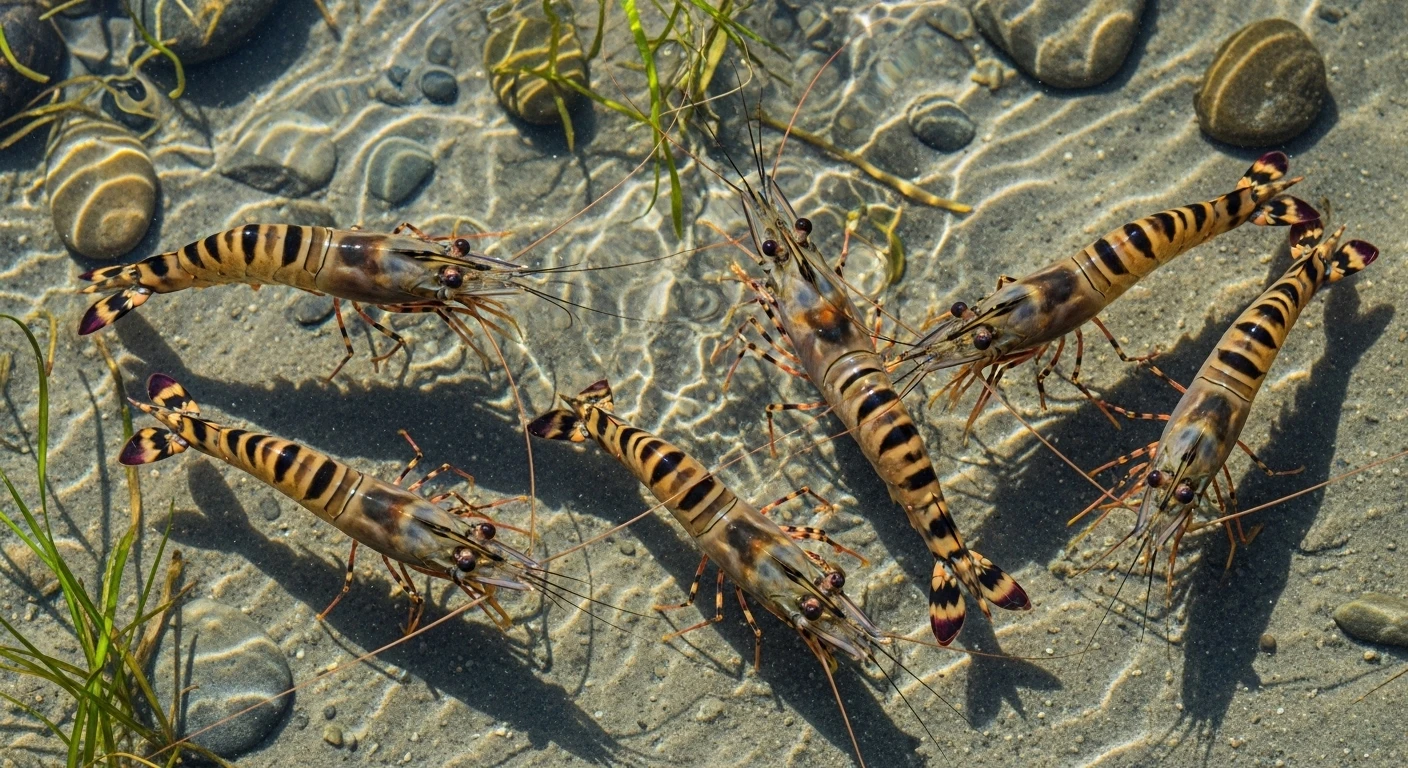 Con tôm sú Cà Mau tươi sống, bơi khỏe