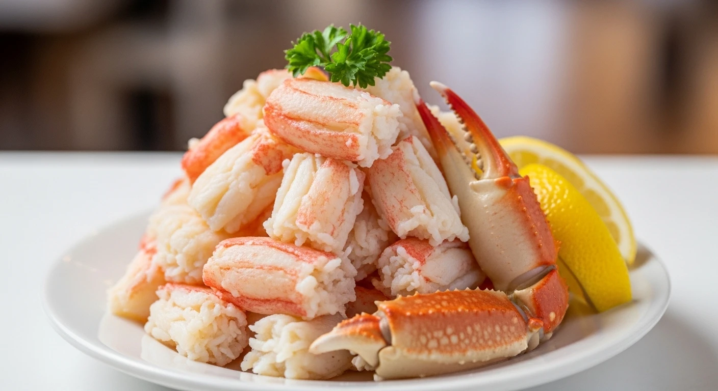 Đĩa thịt cua tươi ngon hấp dẫn cho gymer