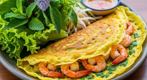 Bánh Xèo Tôm Nhảy Bình Định Giòn Tan