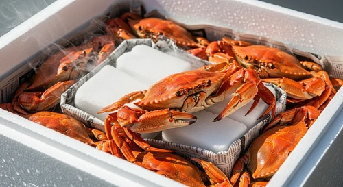 Cách Bảo Quản Ghẹ Sống Đi Đường Xa Bằng Đá Khô
