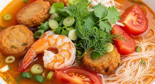 Bún Bề Bề Chả Cá Cà Chua Băm
