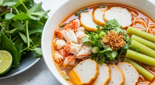 Bún Ghẹ Chả Cá Dọc Mùng