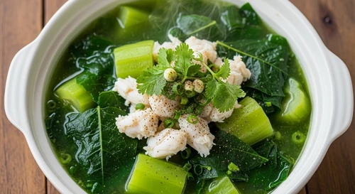 Canh Ghẹ Nấu Rau Đay Mướp Hương