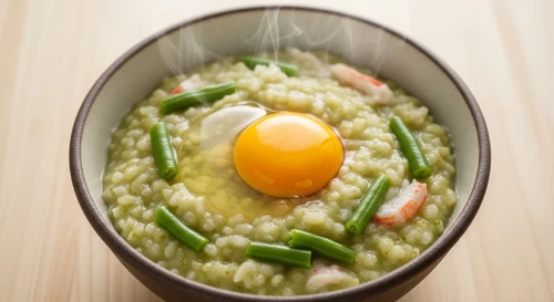 Cháo Ghẹ Đậu Xanh Trứng Gà