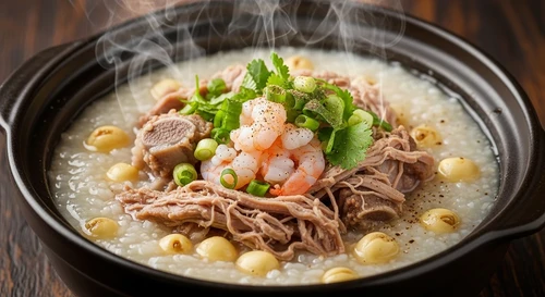 Tôm Nấu Cháo Sườn Non Hạt Sen