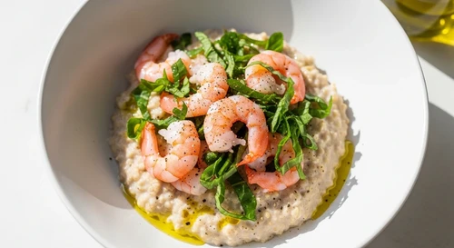 Cháo Tôm Yến Mạch Nấu Rau Ngót