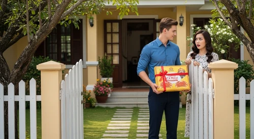 Vợ giận bỏ về nhà ngoại, chồng mang cua sang dỗ