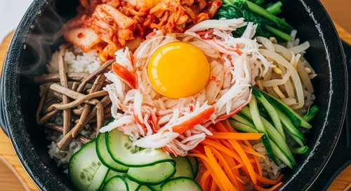 Cơm Trộn Cua Kim Chi Nồi Đá