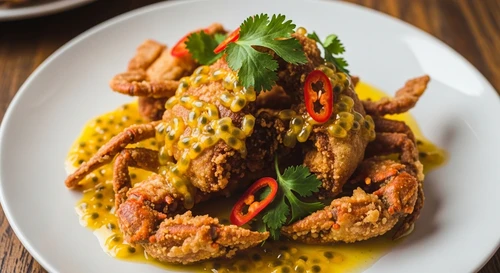 Cua Lột Chiên Xù Sốt Chanh Dây