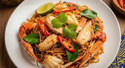 Cua Xào Miến Kiểu Thái: Chua Cay Đậm Đà Kích Thích Vị Giác