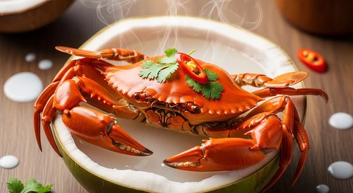 Ghẹ Hấp Nước Dừa Tươi Bến Tre