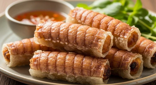 Crispy Hai Phong Mantis Shrimp Spring Rolls
