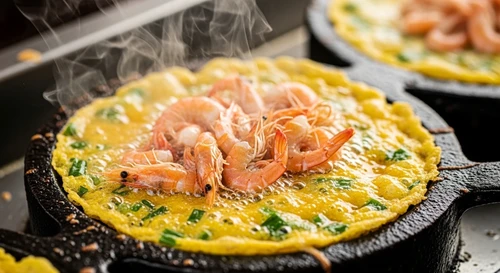 Binh Dinh Crispy Jumping Shrimp Pancakes (Banh Xeo)