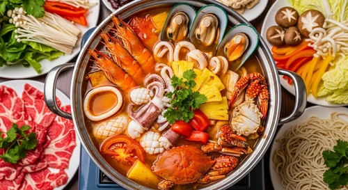 Lẩu Hải Sản Thập Cẩm Chua Cay Tự Nấu