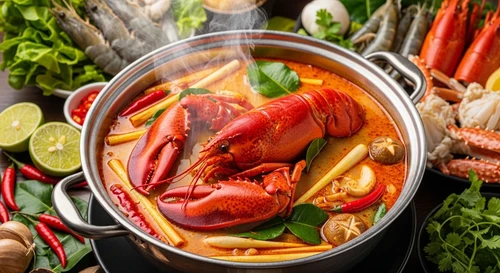 Lẩu Tôm Hùm Chua Cay Kiểu Thái