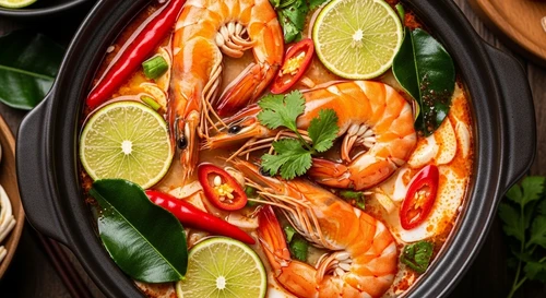 Lẩu Tôm Sú Chua Cay Đậm Vị Tom Yum Kiểu Thái: Ngon Nuốt Lưỡi