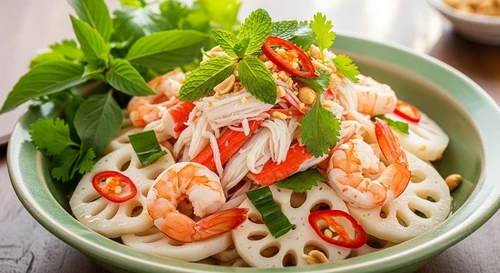 Lotus Stem Salad with Crab Meat & Shrimp