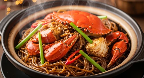 Miến Xào Cua Nồi Đất Hồng Kông