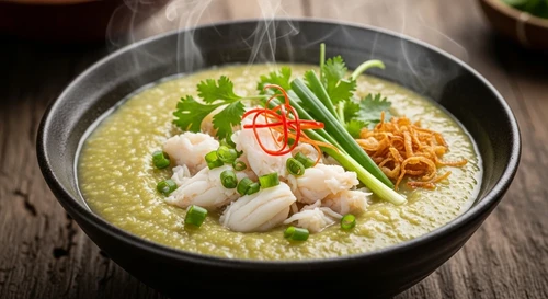 Mung Bean & Crab Porridge for Summer Cooling