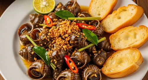Ốc Hương Xào Bơ Tỏi Bánh Mì