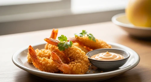 Panko Fried Shrimp with Fruit Mayo Sauce