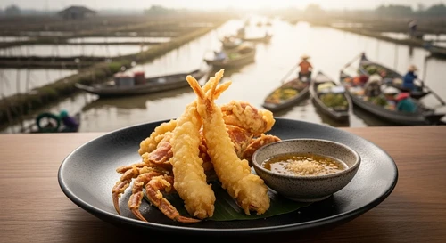 Soft Shell Crab Tempura (Cua Lot Chien Gion): A Crunchy Delight