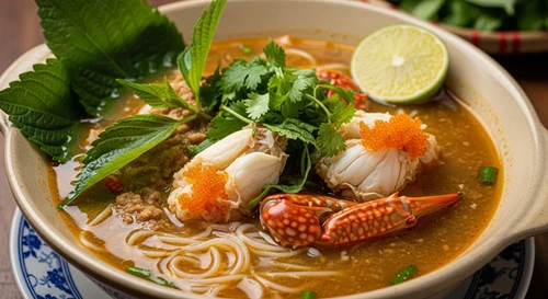 Crab Noodle Soup with Fermented Rice Paste (Me)