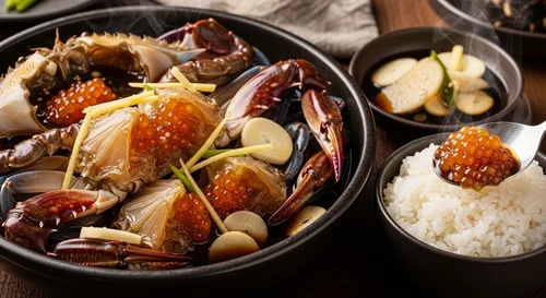 Famous Ganjang Gejang (Soy-Marinated Raw Blue Crab)