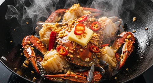 Tongue-Tearing Spicy Garlic Butter Blue Crab