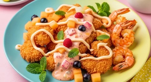 Tôm Chiên Xù Xốt Mayo Trái Cây