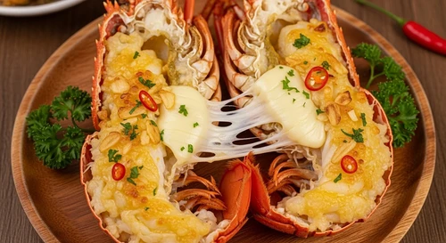 Tôm Mũ Ni Hấp Tỏi Đút Lò Phô Mai Béo Ngậy Cực Phẩm